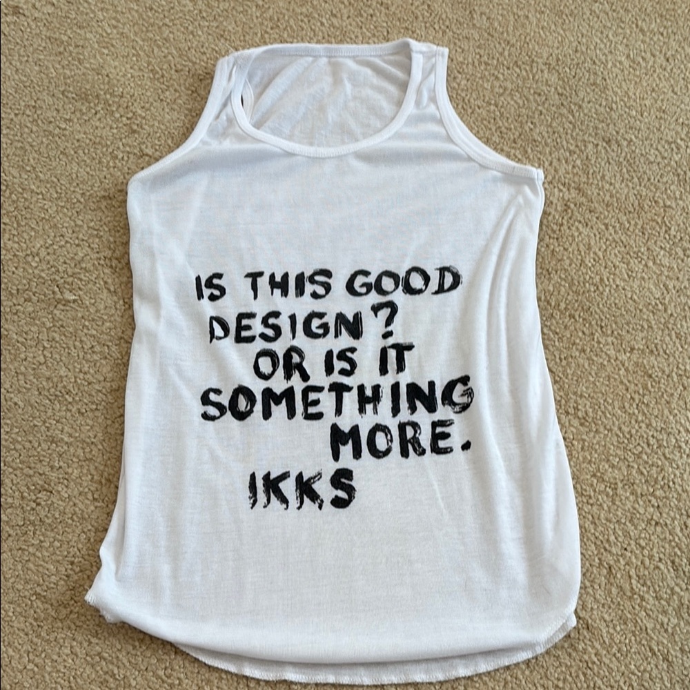 IKKS White Statement Tank Top